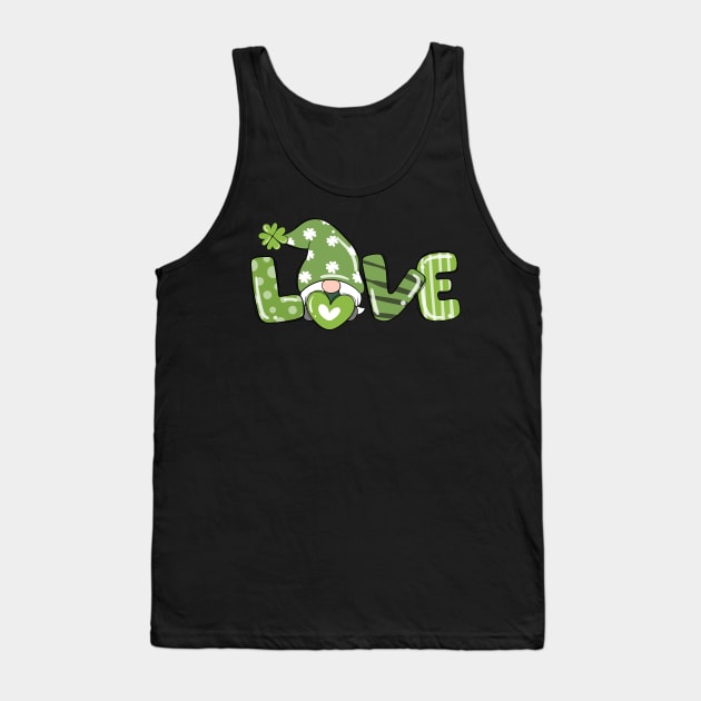 St Patricks Day Love Gnome Girl Tank Top by sevalyilmazardal